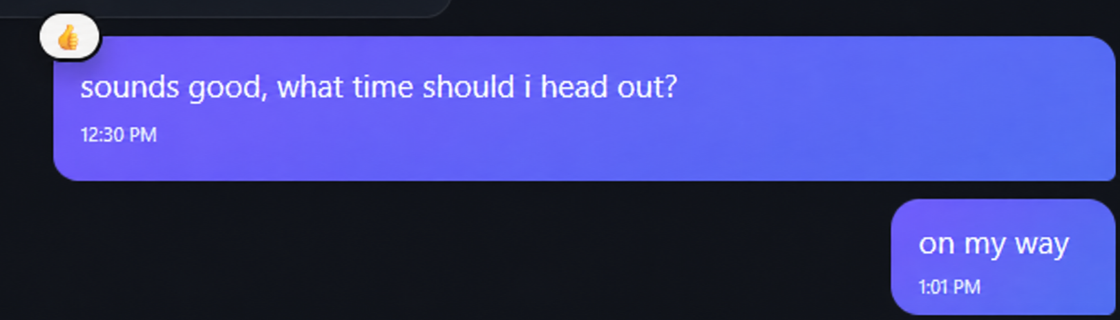 Tapback reactions displayed directly on PHONEXA message bubbles